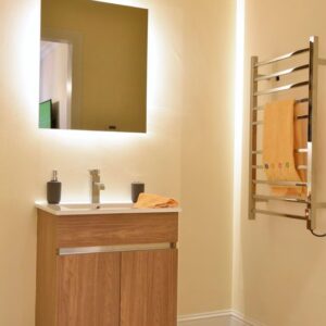 Yandiya Infrarood Verwarming Spiegel – Met Ledverlichting (60x70 cm) – 350 W - Energiezuinig